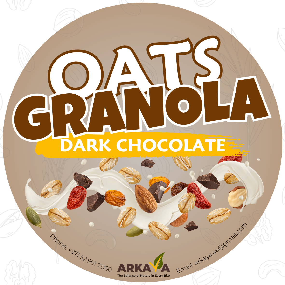 جرانولا الشوكولاتة الداكنة